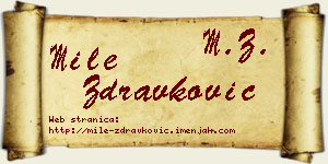 Mile Zdravković vizit kartica